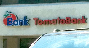 Yet another horrendous name&logo... TOMATO BANK!!!